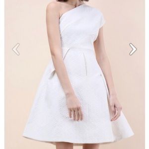 Asymmetrical White Dress